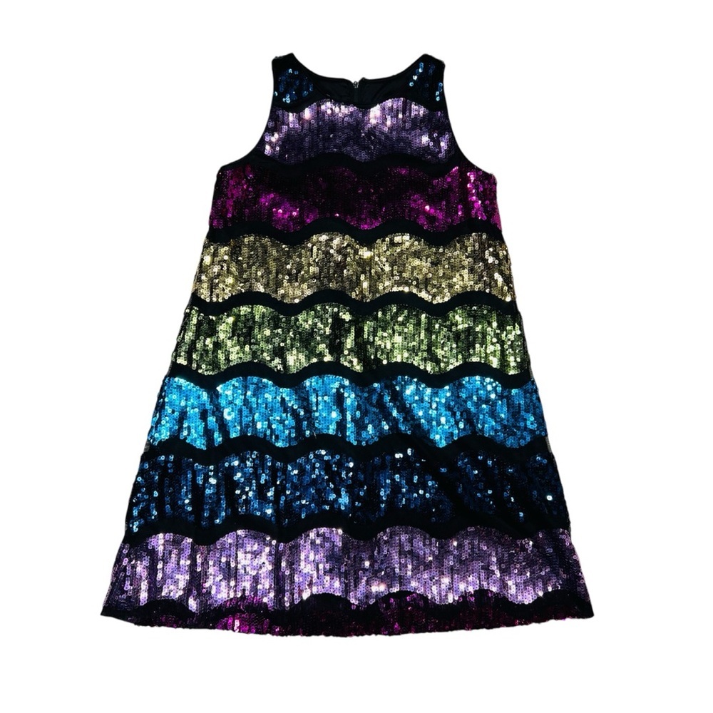 Pippa &‎ Julie Black Dress with Multicolor Sequins